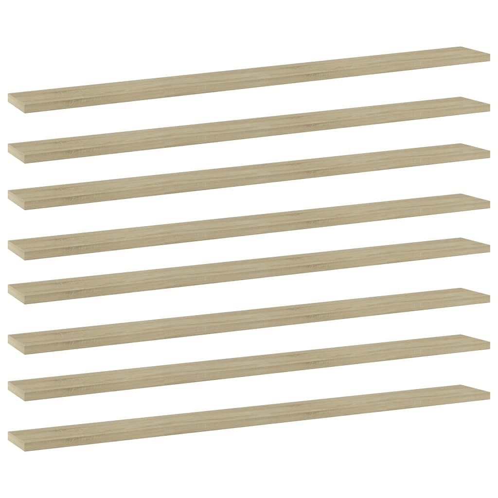 Shelf set of 8 sonoma oak engineered wood 39.4 x 3.9 x 0.6 in