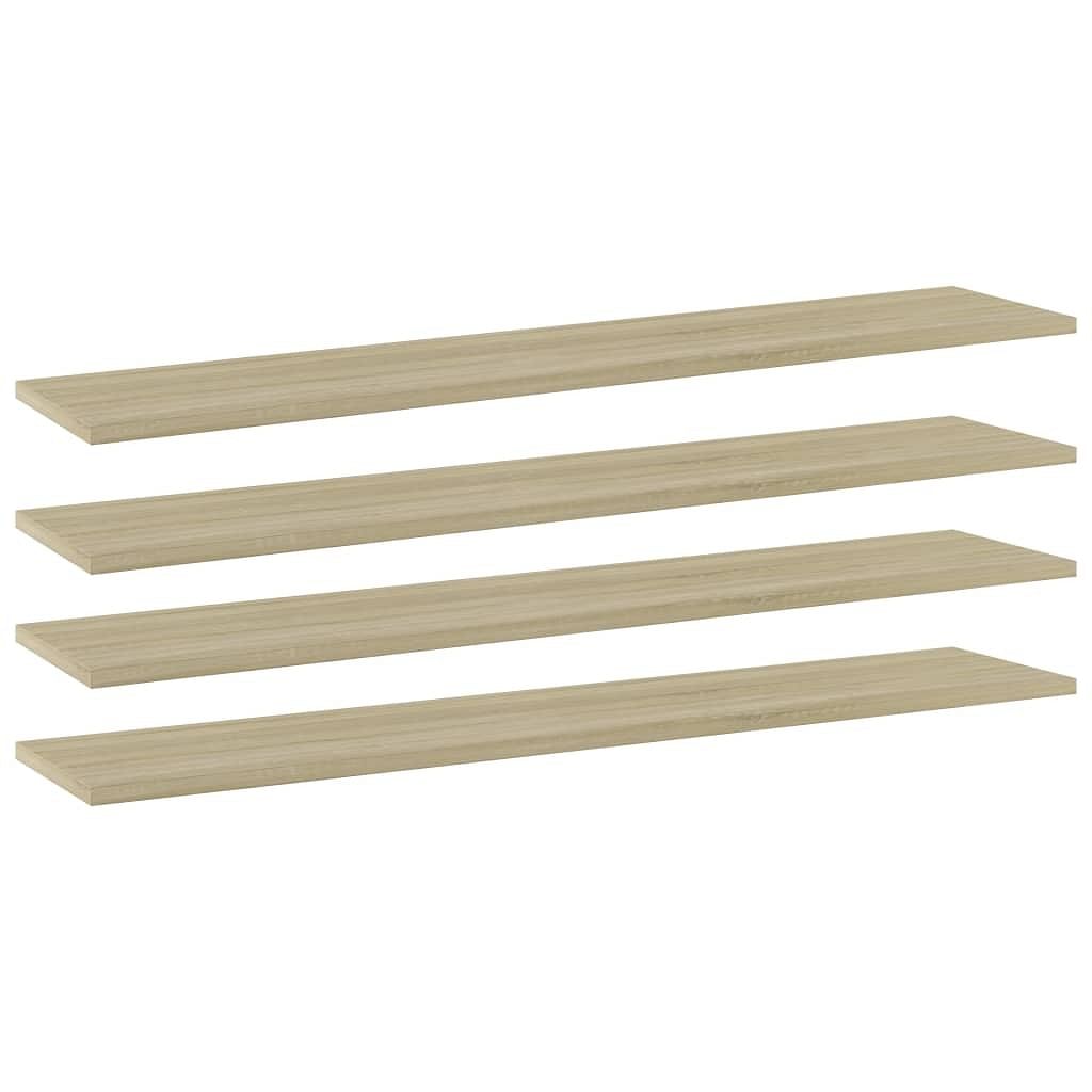 Shelf set of 4 sonoma oak engineered wood 39.4x7.9x0.6 in