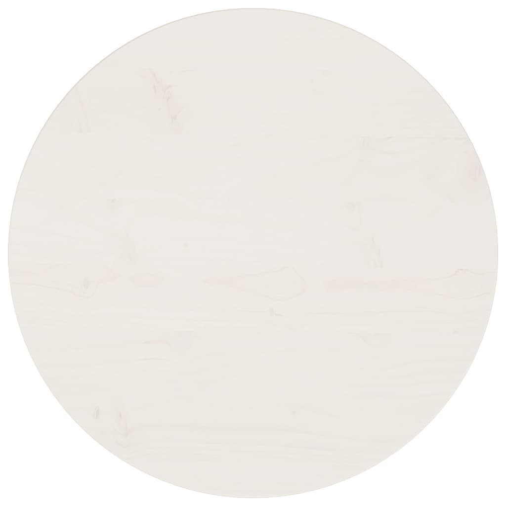 Table top white solid pinewood Ø19.7 in durable