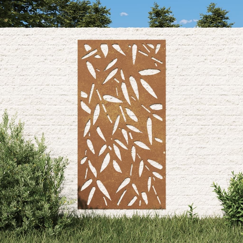 Garden wall decoration will rust over time corten steel