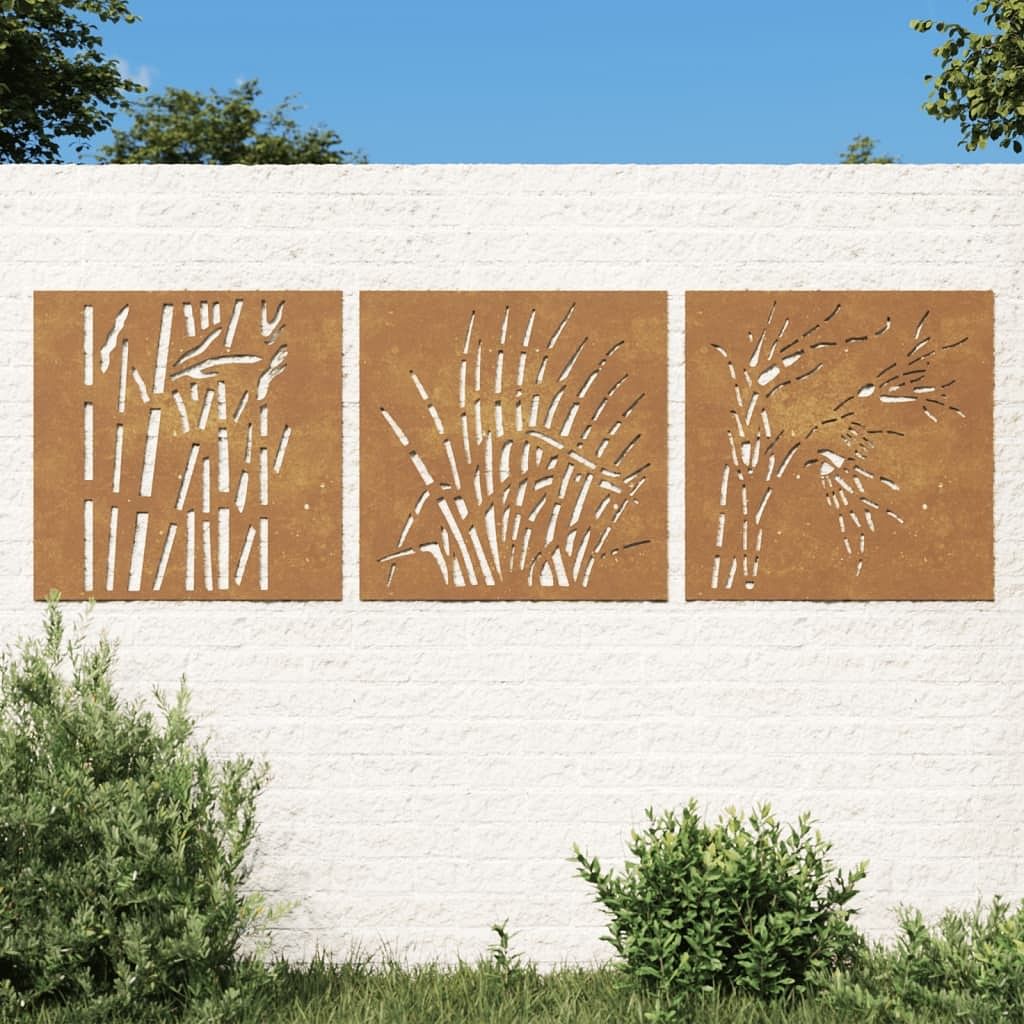 Garden wall decoration rusty corten steel medium
