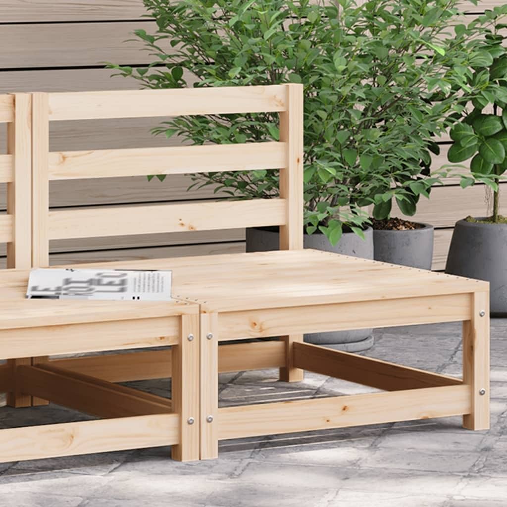 Garden sofa natural pine solid pine wood single unit modular