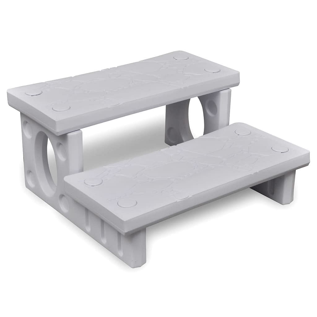 Spa step white plastic medium reversible spa steps
