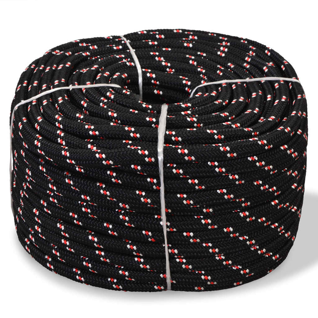 Marine rope polypropylene 0.24" 3937" black