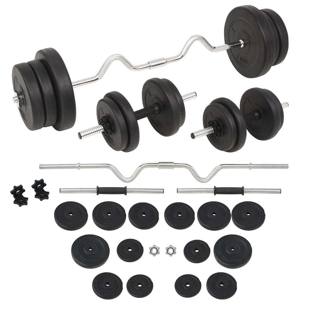 Barbell and dumbbell set 132.3 lb