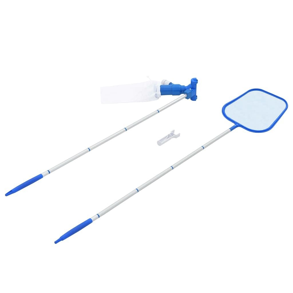 Pool maintenance kit blue, silver abs, aluminum adjustable