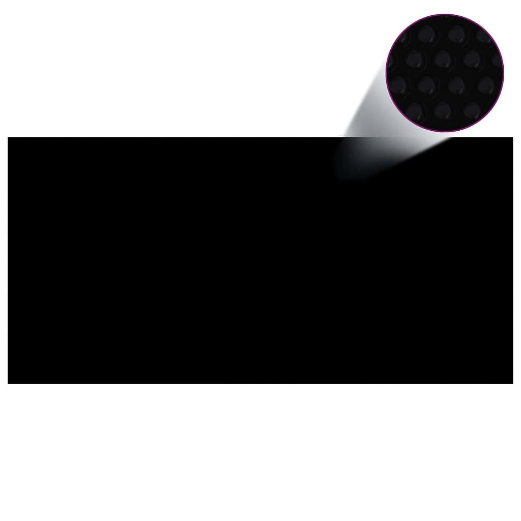 Pool cover black polyethylene 177.2 x 86.6 in durable