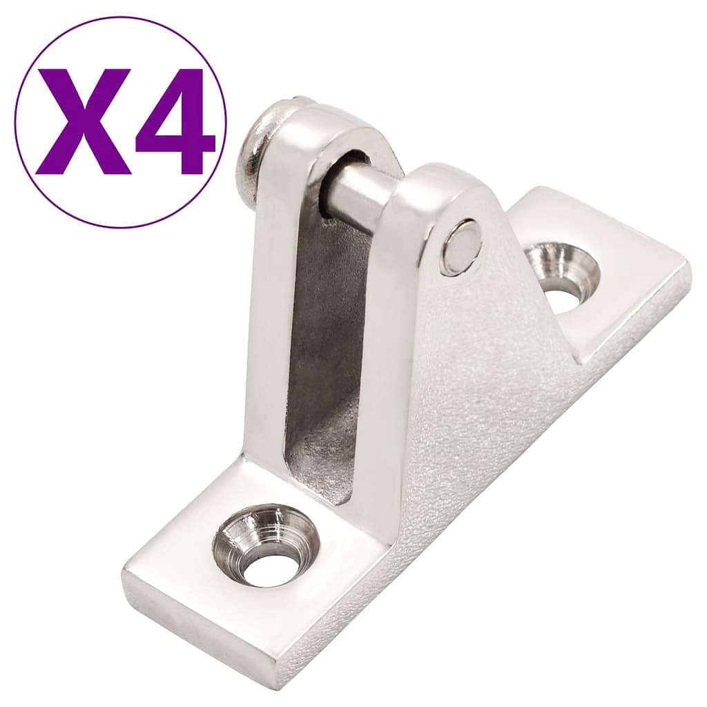 Boat deck hinges for bimini top 4 pcs stainless steel