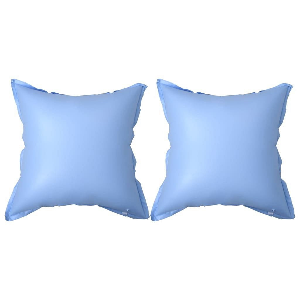 Pool pillow set of 2 blue pvc 43.3 in x 43.3 in