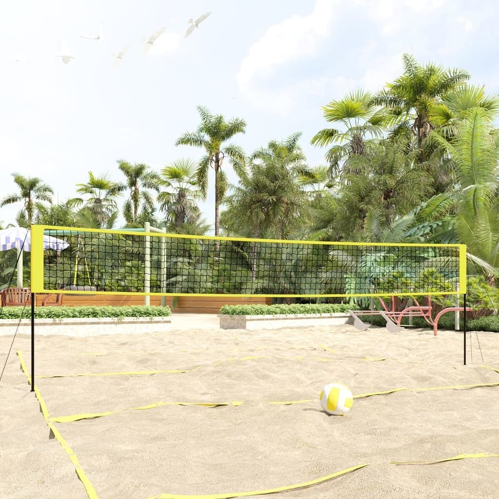 Volleyball net yellow and black 324"x96.1" pe fabric