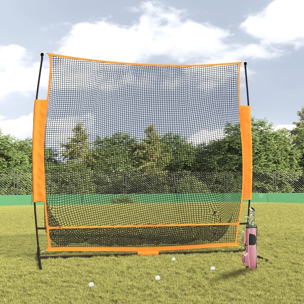 Golf practice net black and orange 84.6"x42.1"x85" polyester