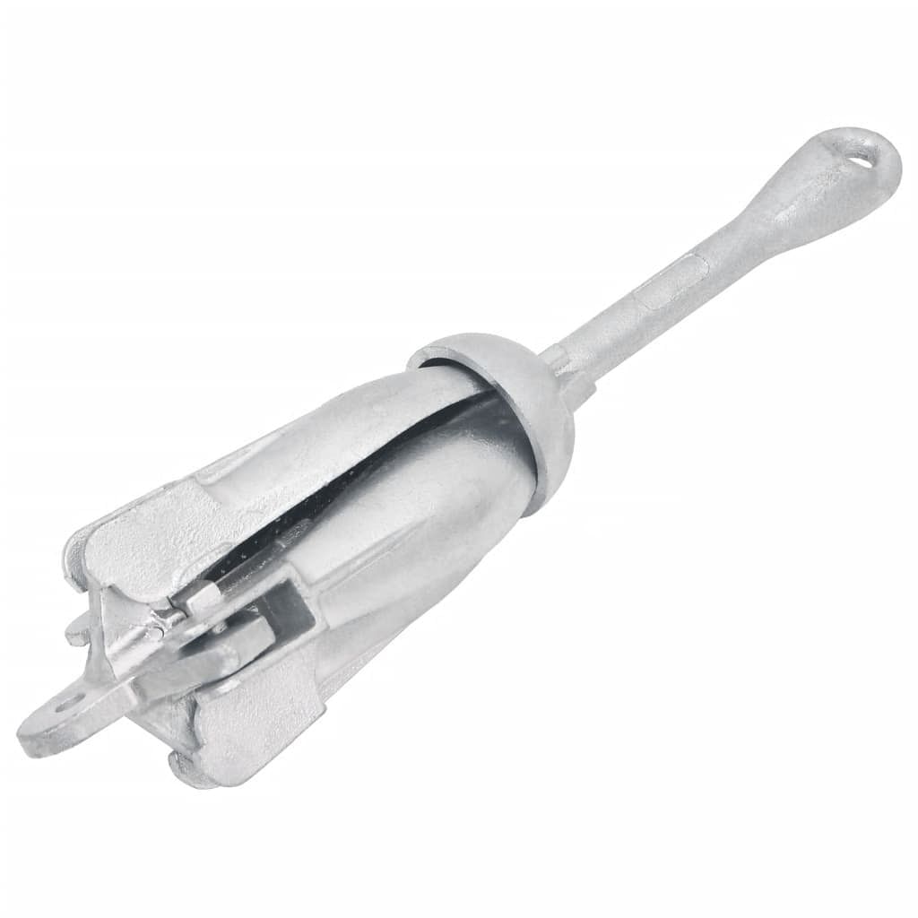 Folding anchor silver 3.3 lb malleable iron