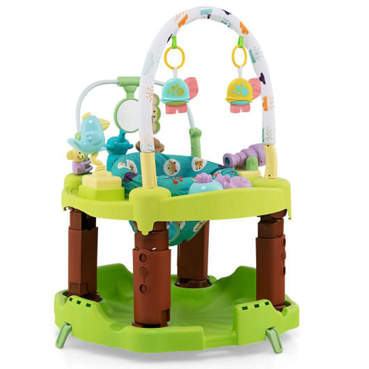 3-in-1 baby activity center with 3-position for 0-24 months-green - color: green