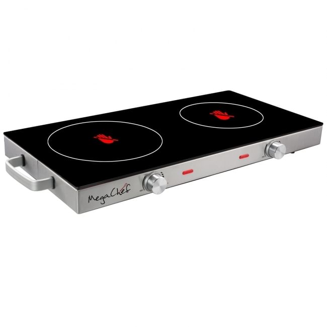 Megachef ceramic infrared double electric cooktop