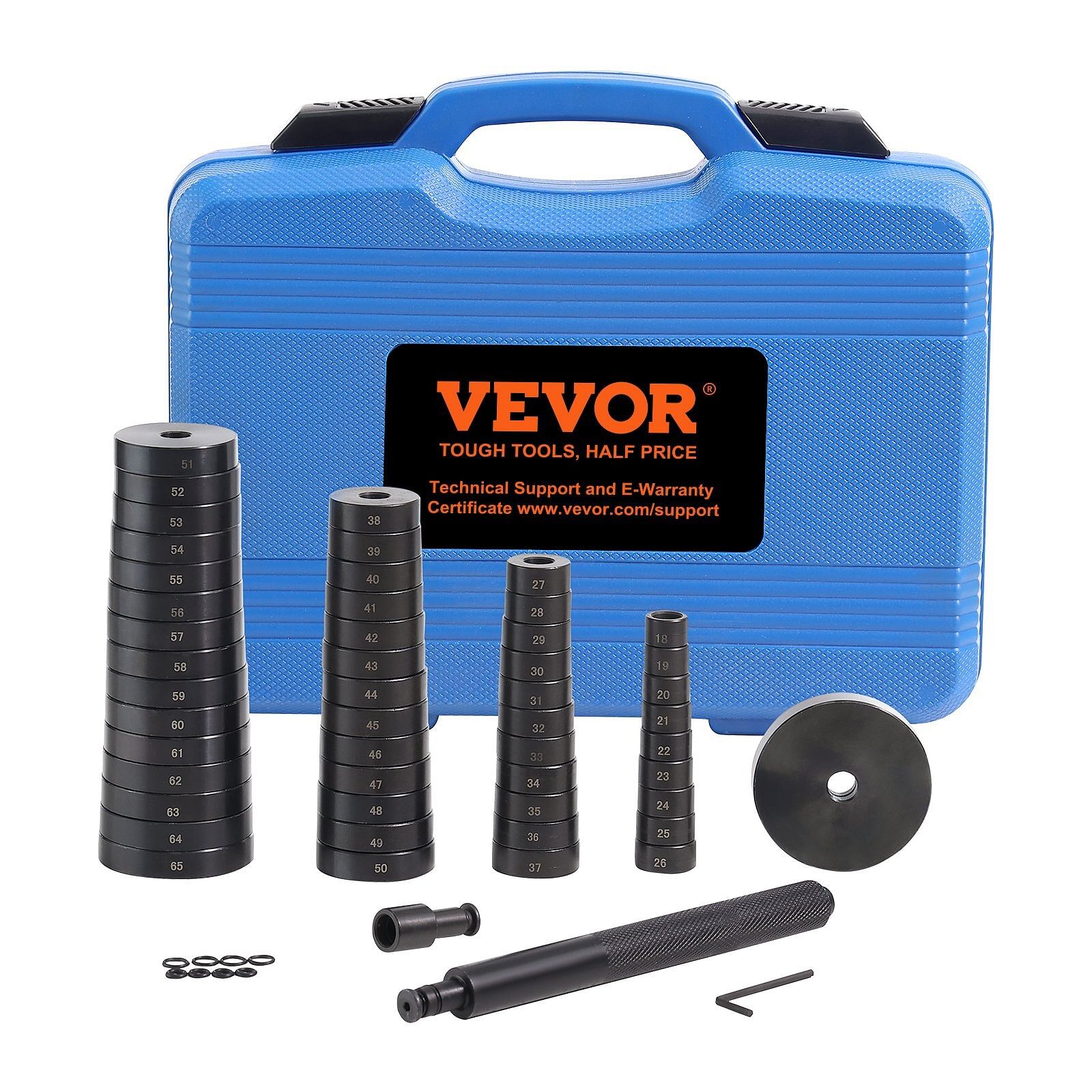 Vevor 52 pcs custom bushing press kit transmission wheel bearing race seal kit