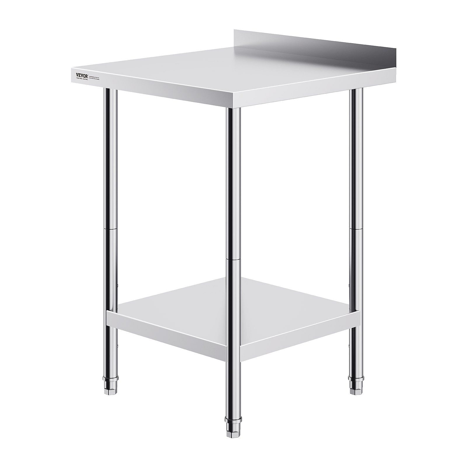 Vevor 24 x 24 x 36 inch stainless steel work table, commercial food prep worktable heavy duty prep worktable, metal work table with adjustable height for restaurant, home and hotel
