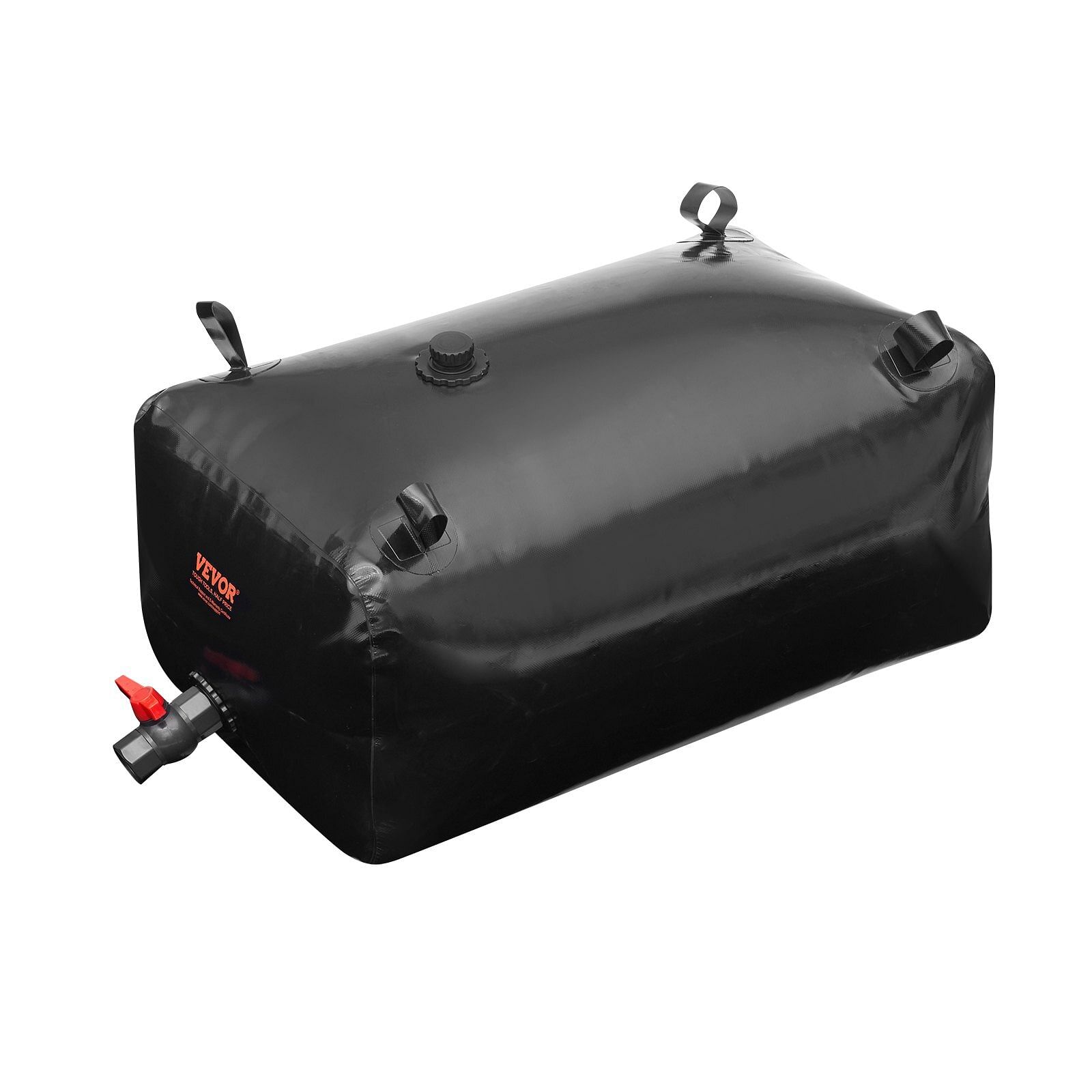 Vevor portable water storage bladder 63.4 gal pvc collapsible water tank black