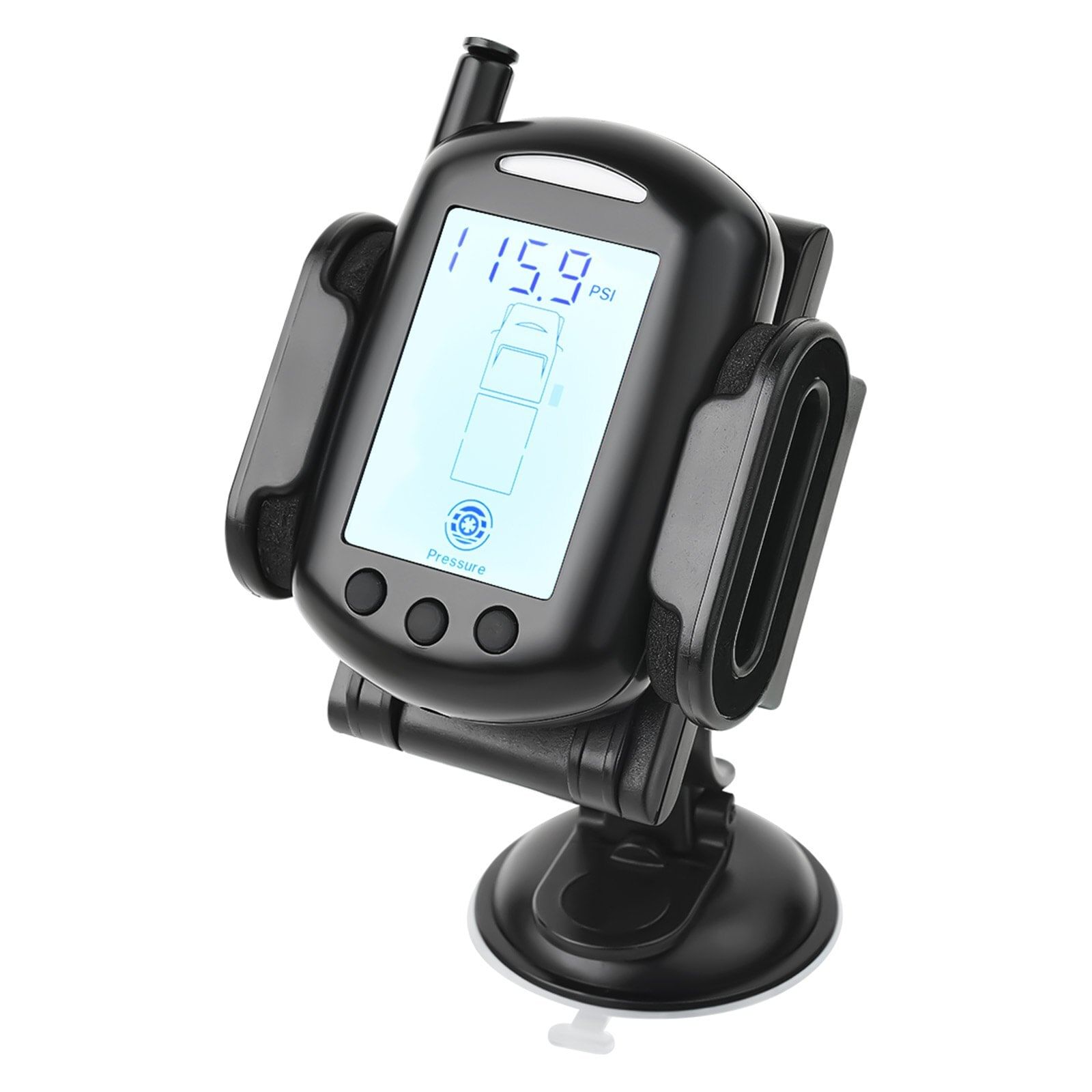 Rv tire pressure monitoring system, 0-199 psi trailer tpms, universal wireless car alarm system, waterproof tpms sensors set with 6 sensors, 7 alarm modes, real-time display, easy to install