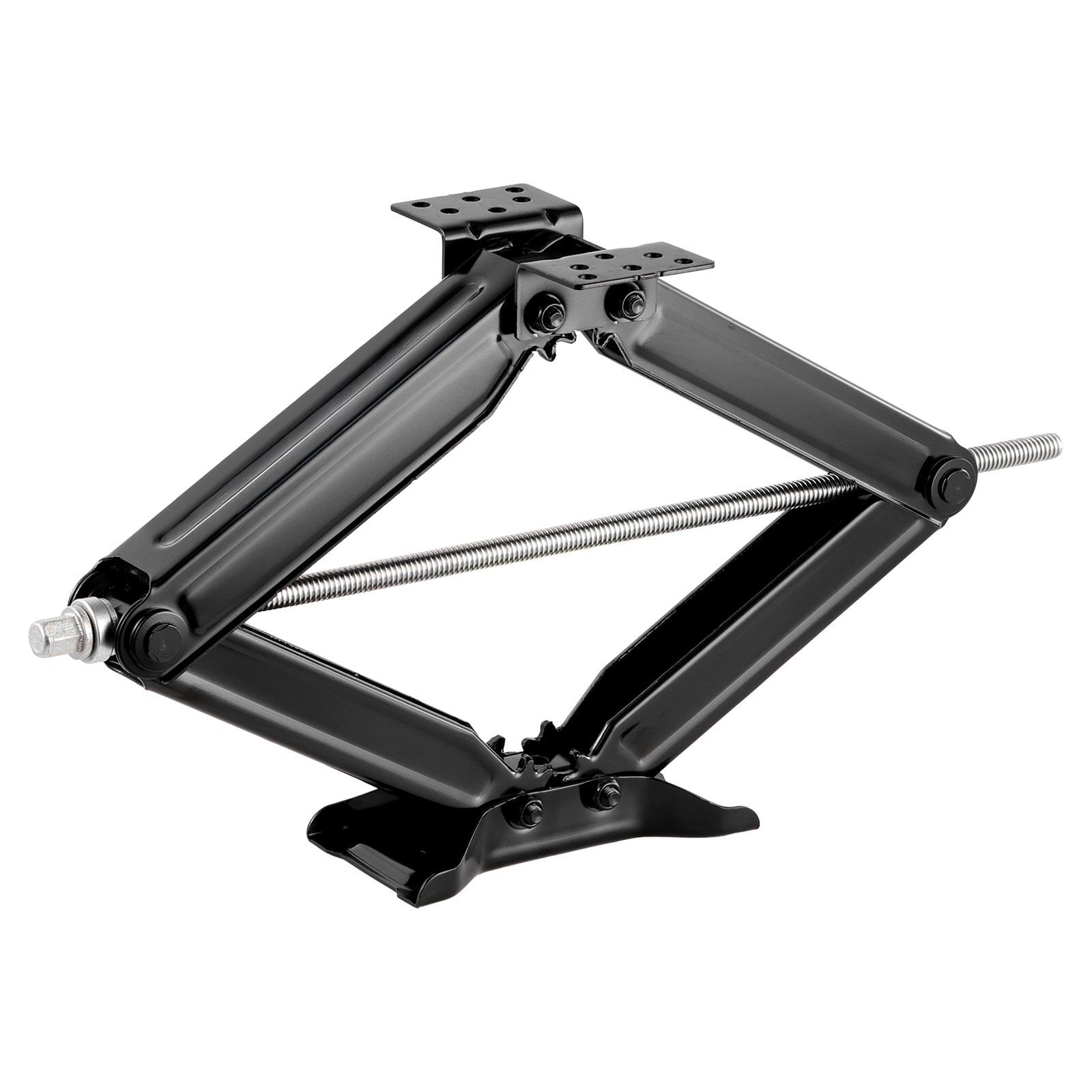 5000 lbs rv scissor jacks, 4-23.4 in rv stabilizer leveling scissor jacks, set of 2, heavy duty stabilizer jack with crank handle, socket and bubble levels, not easily bent or deformed