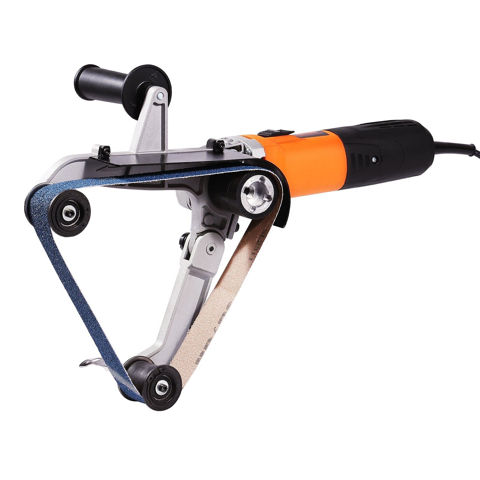 Vevor pipe tube polisher sander, 1000w pipe belt sander with 6 variable speeds 1100-3200rpm, professional belt sander grinding machine with 50pcs sanding belts for burnishing finishing rust removal