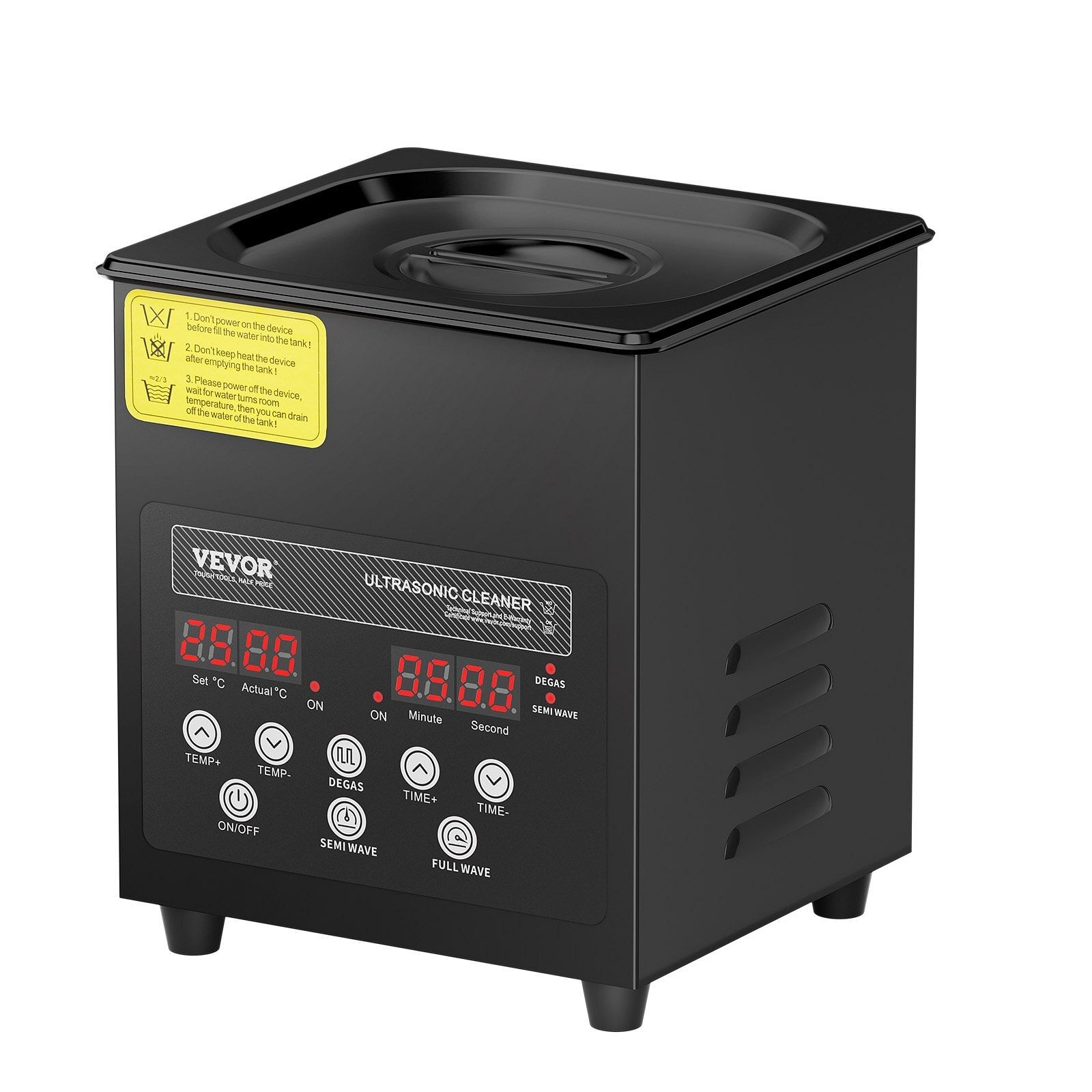 Vevor 2l ultra sonic cleaner, 60w digital sonic cleaning machine with gentle mode & upgraded degassing, 40khz ultrasound cleaner machine with heater & timer for jewelry, glasses, tools, retainer