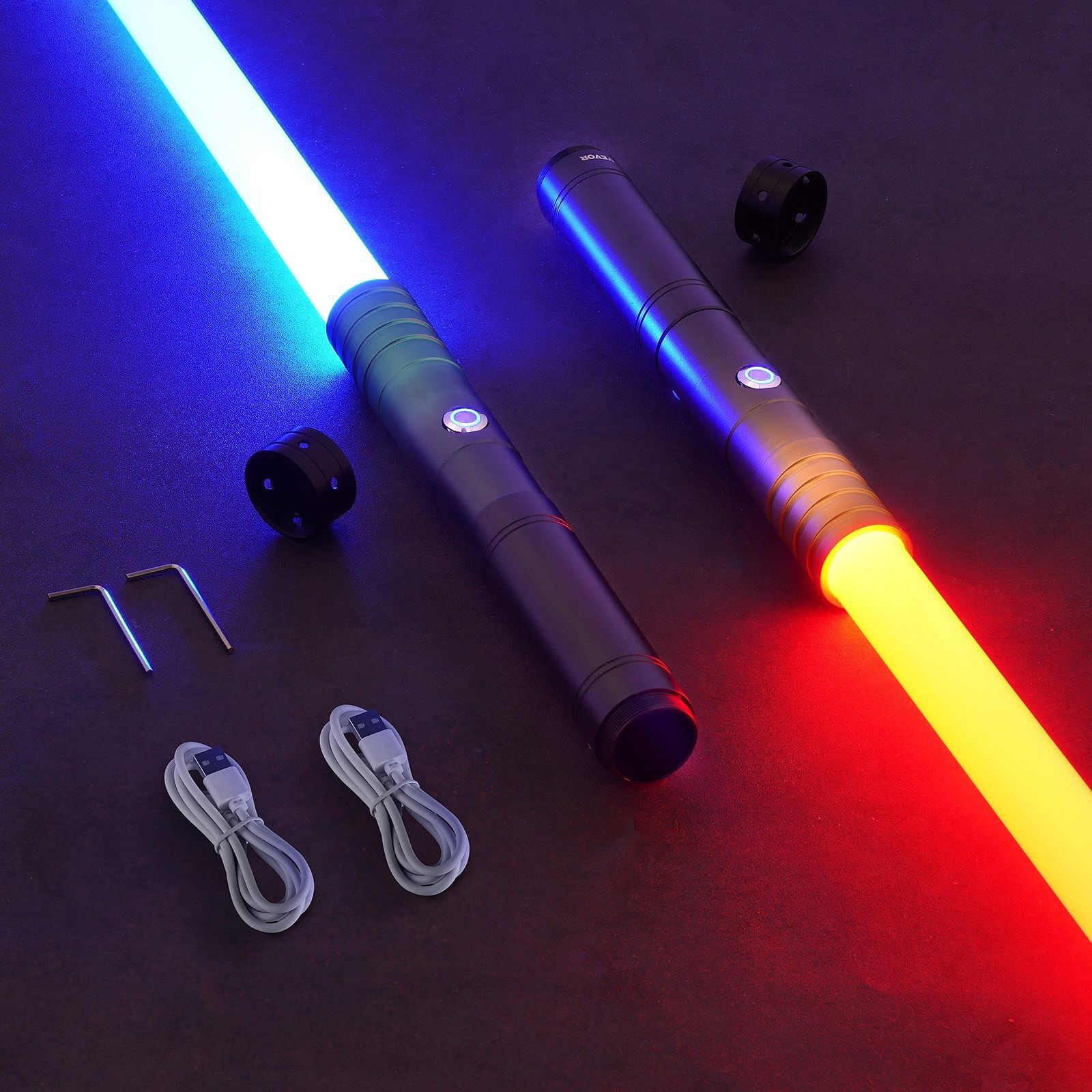 Vevor light sword 12 rgb colors 4 sounds rechargeable fx light up sword