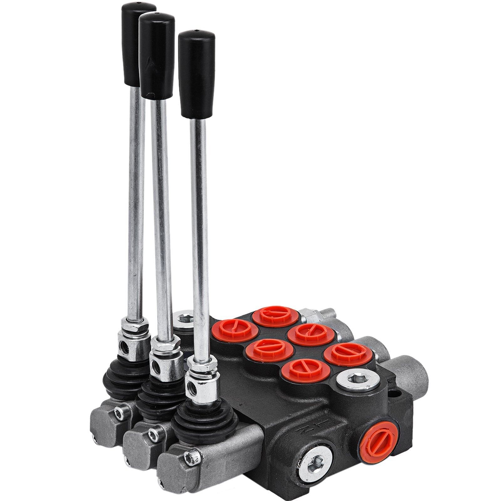 Vevor 3 spool hydraulic control valve 11gpm hydraulic directional control valve double acting hydraulic valve for tractors loaders tanks