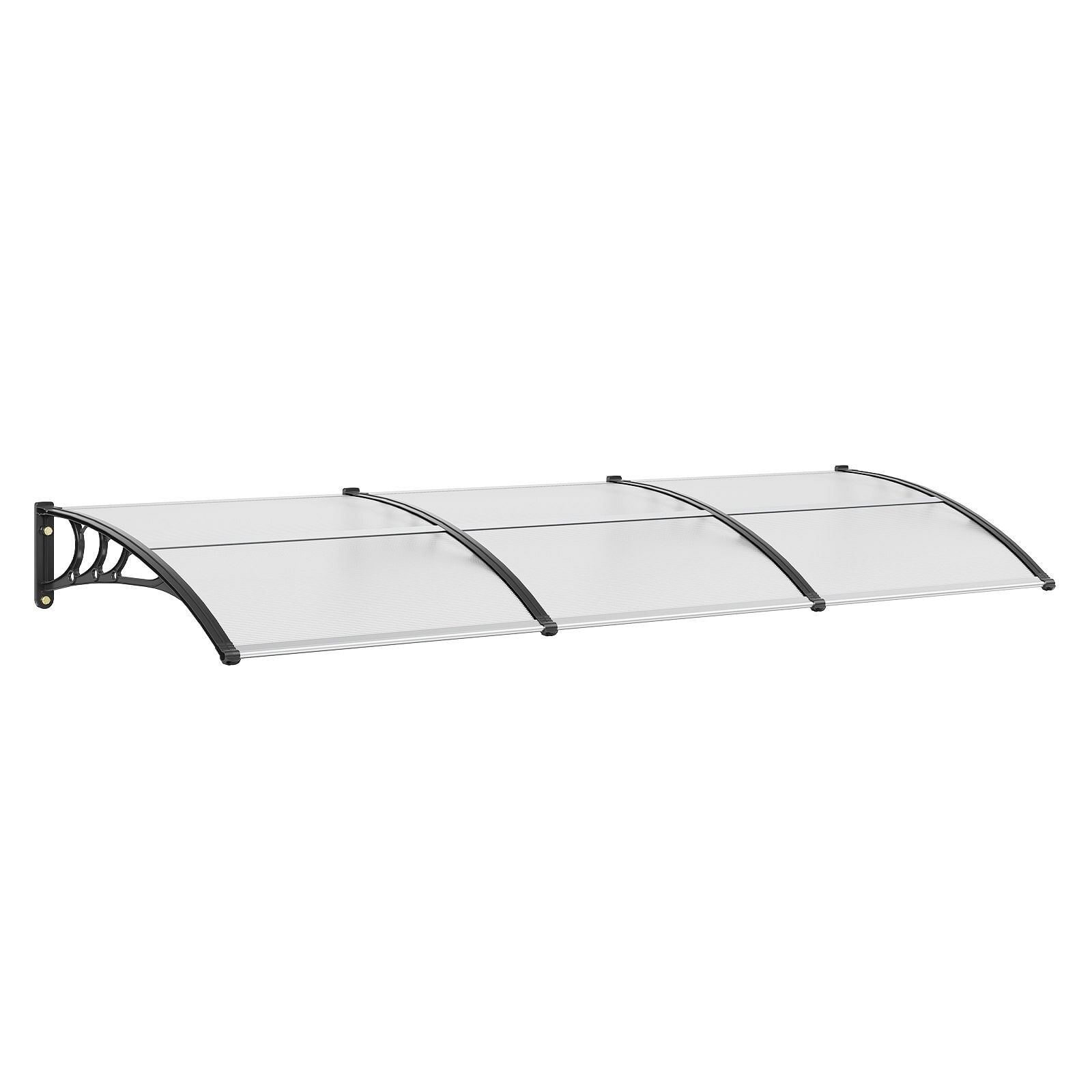 Vevor window door awning canopy, 120" x 40" door canopy exterior, uf50+ pc sunshade sheet awnings, outdoor patio awning sun shade, transparent, waterproof, for sun shutter, uv, rain, snow protection