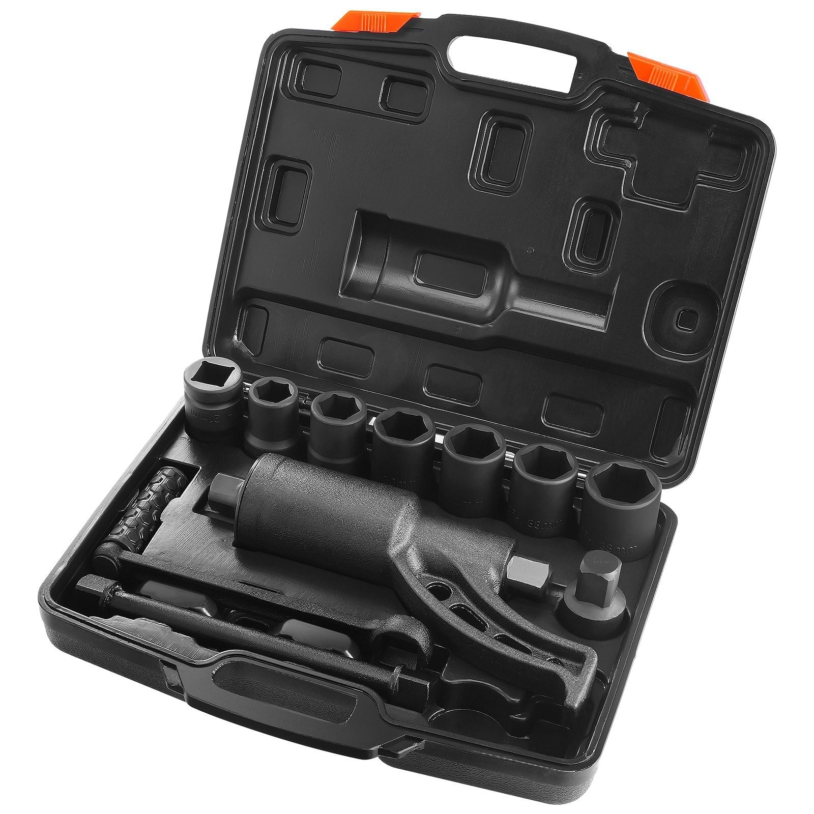 Vevor torque multiplier, 1 inch drive lug nut wrench/multiplier heavy duty torque multiplier wrench set, 1:58 4800n.m lug nut remover, includes 8 sockets (24-38mm) and storage case