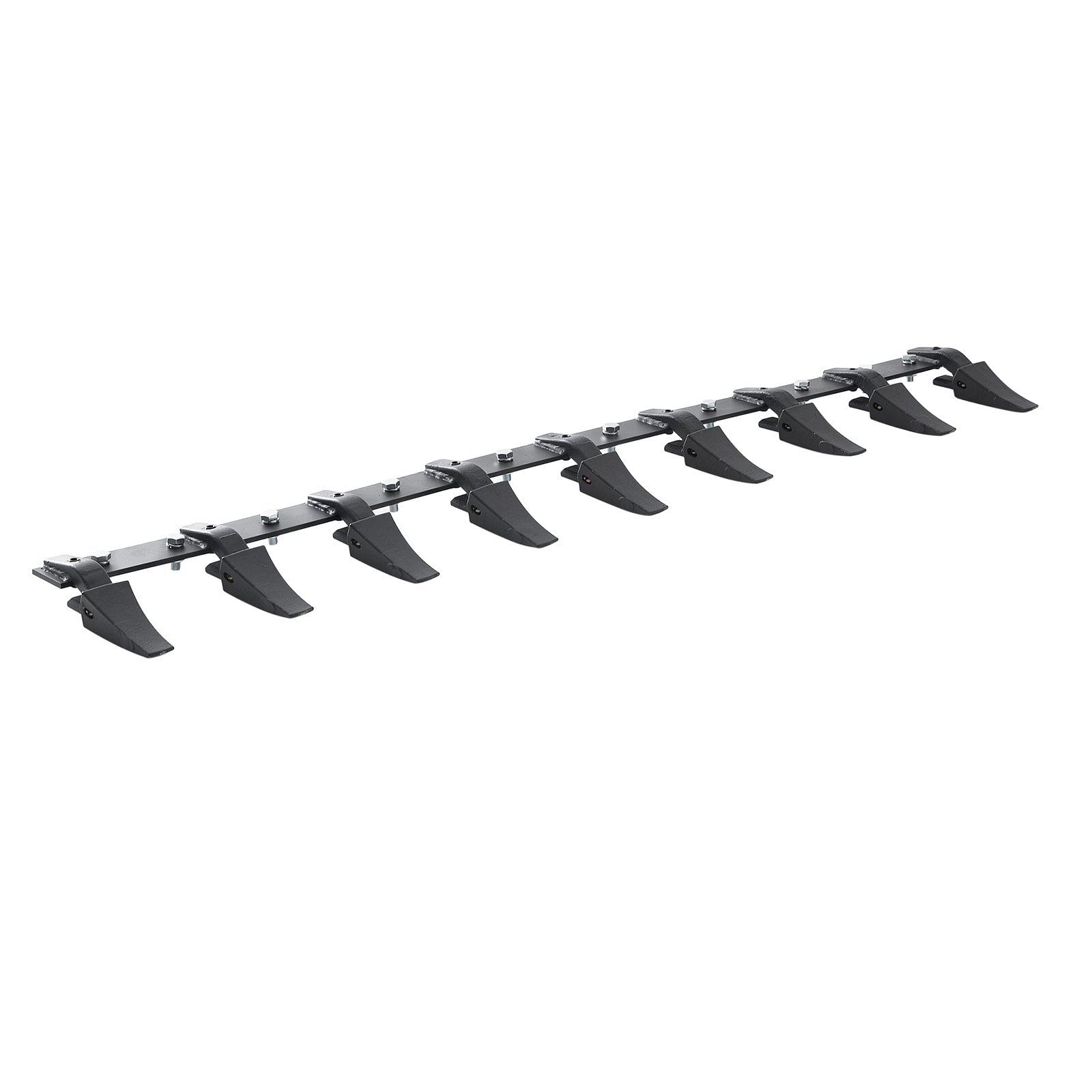 Vevor bucket tooth bar, 72'', heavy duty tractor bucket 9 teeth bar for loader tractor skidsteer, 4560 lbs load-bearing capacity bolt on design, for efficient soil excavation and bucket protection