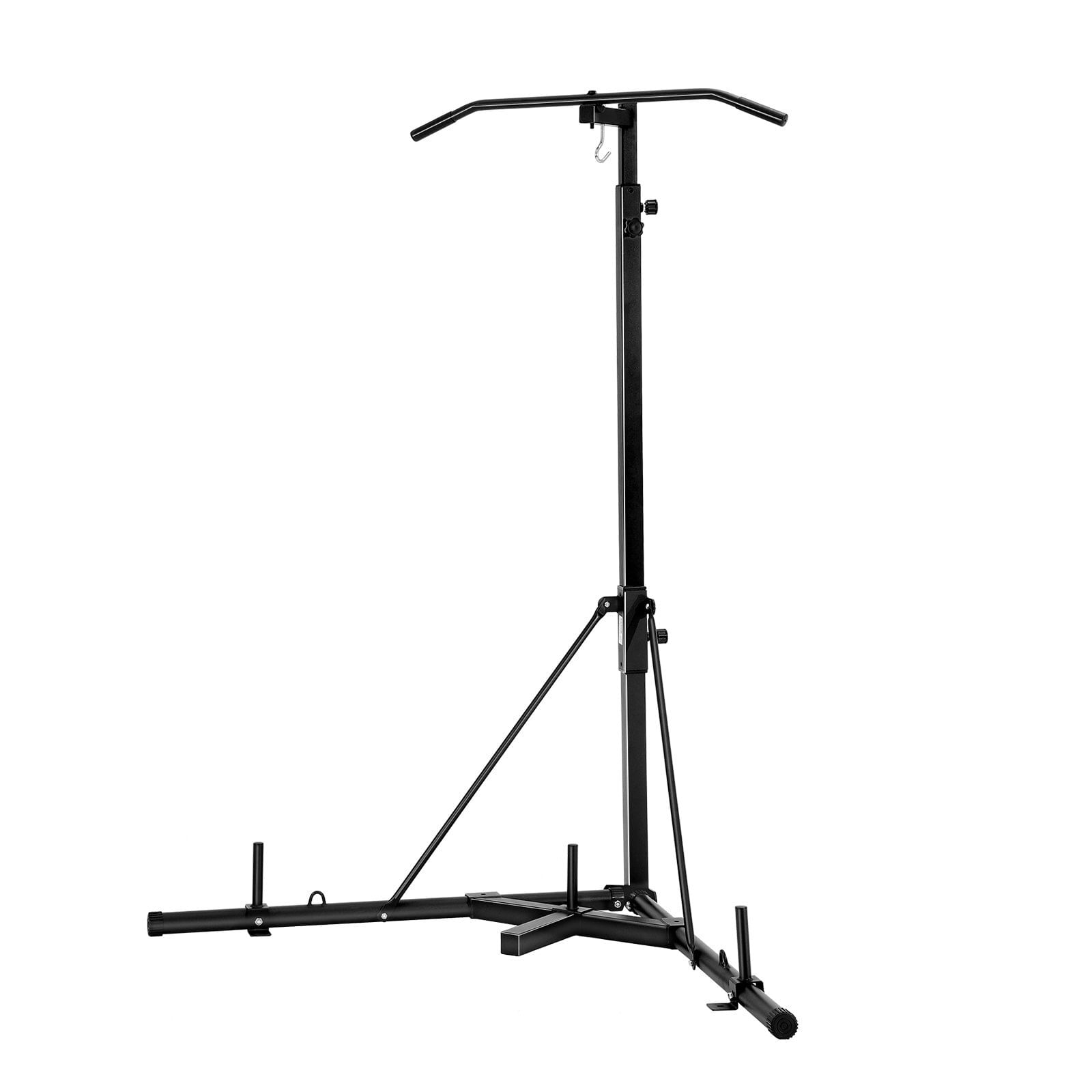 2 in 1 punching bag stand, steel heavy duty workout equipment, adjustable height boxing punching bag stand with pull up bar, freestanding sandbag rack, holds up to 140 lbs, for home gym fitness