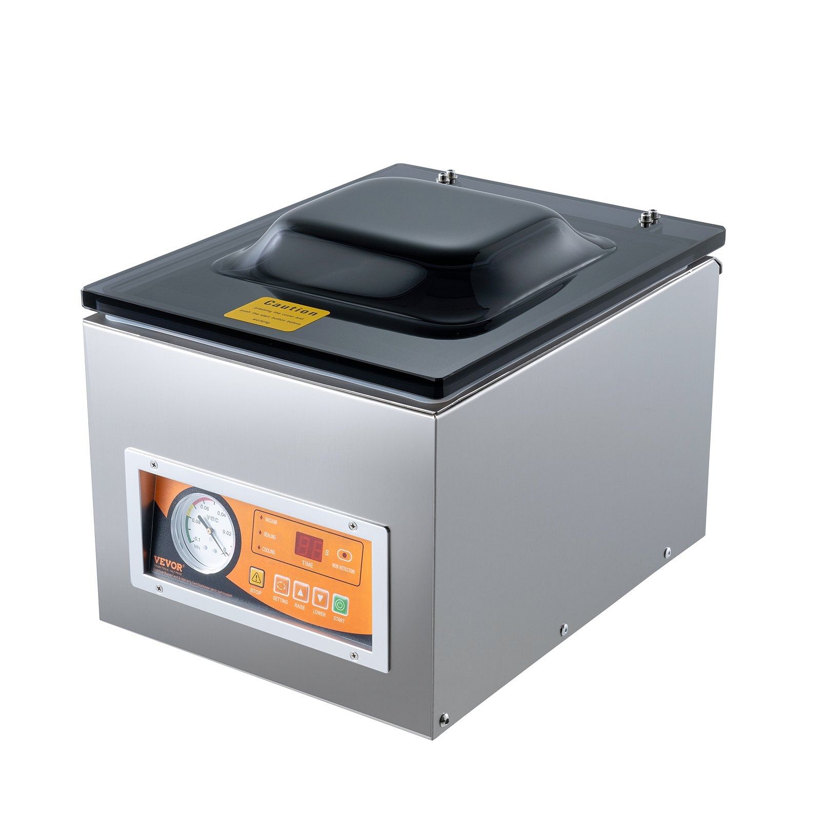 Vevor chamber vacuum sealer, 260w sealing power, vacuum packing machine for wet foods, meats, marinades and more, compact size with 10.2" sealing length, applied in home kitchen and commercial use