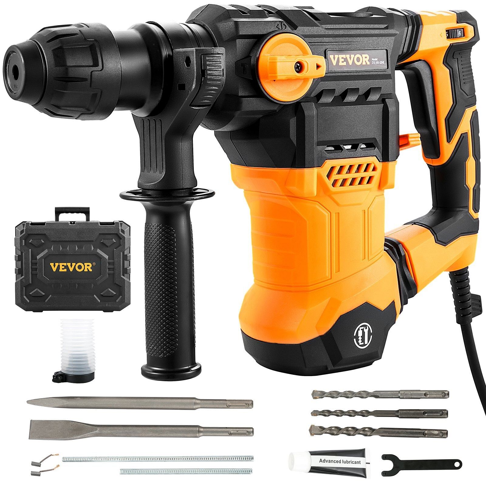 Vevor rotary hammer drill corded drills 1-1/4" 4 modes sds-plus chipping hammers