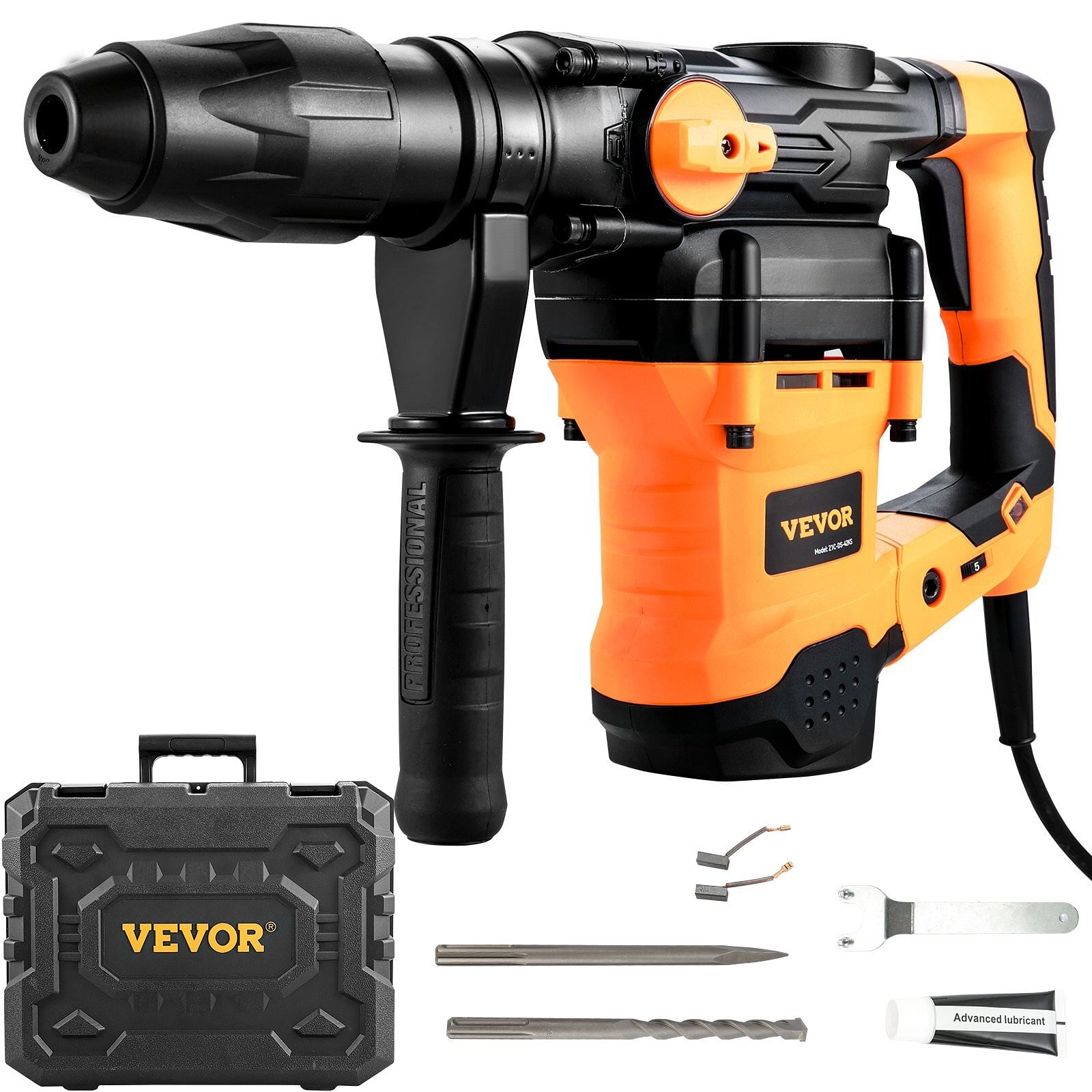 Vevor rotary hammer drill corded drills 1-9/16" 3 modes sds-max chipping hammers