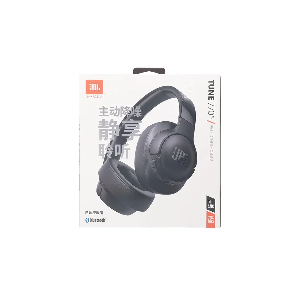 Color: black - 100%original  jbl tune 770nc bluetooth wireless headset noise reduction headphones 55 hours of battery life bluetooth 5.0