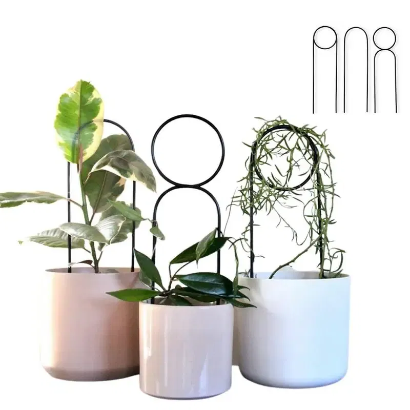 Ships from: china, color: black - plant support stakes iron metal bendable stakes for climbing plants garden accessories for petunia roses petunias blackberries