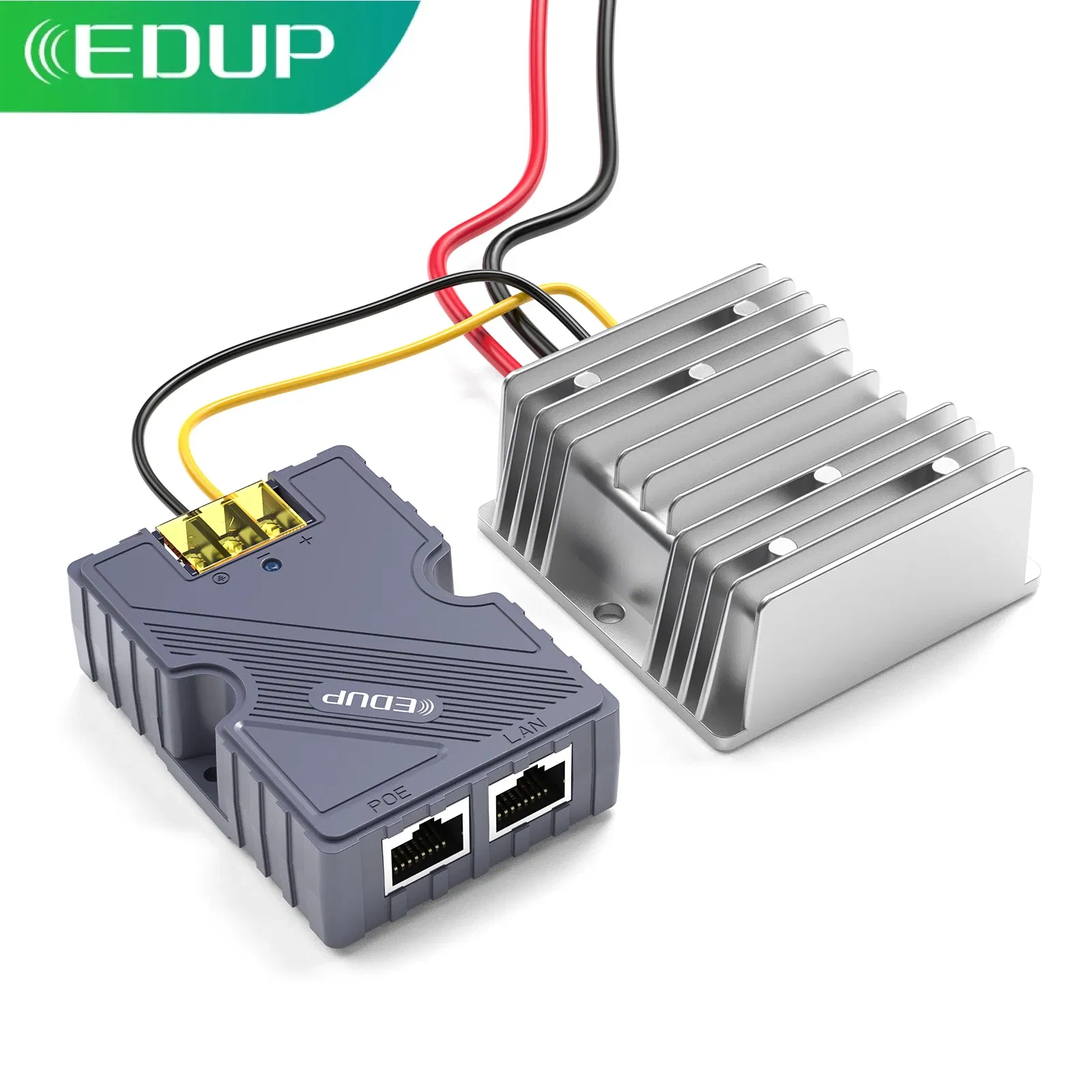 Color: gray, ships from: china - edup starlink gige poe injector 150w dc step up converter 12v to 48v ideal for starlink dish v2 internet kit to router or pc