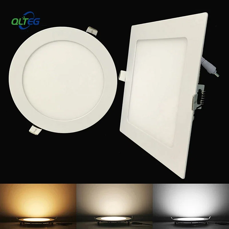 Emitting color: cold white, wattage: 40w - ultra thin led panel downlight 3w 6w 9w 12w15w 18w round/ square led ceiling recessed light ac85-265v led panel dimmable lamps