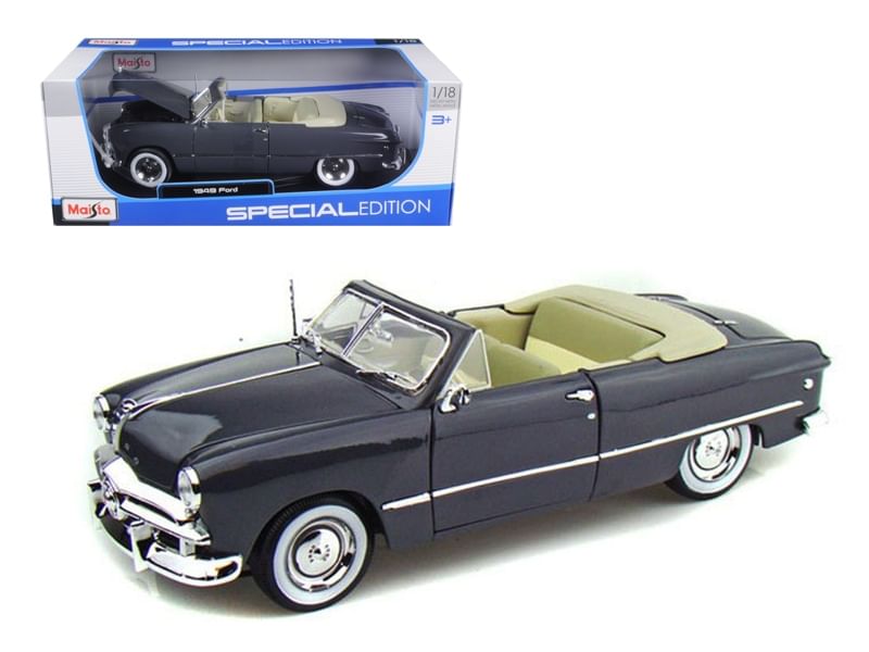 1949 ford convertible gray 1/18 diecast model car by maisto
