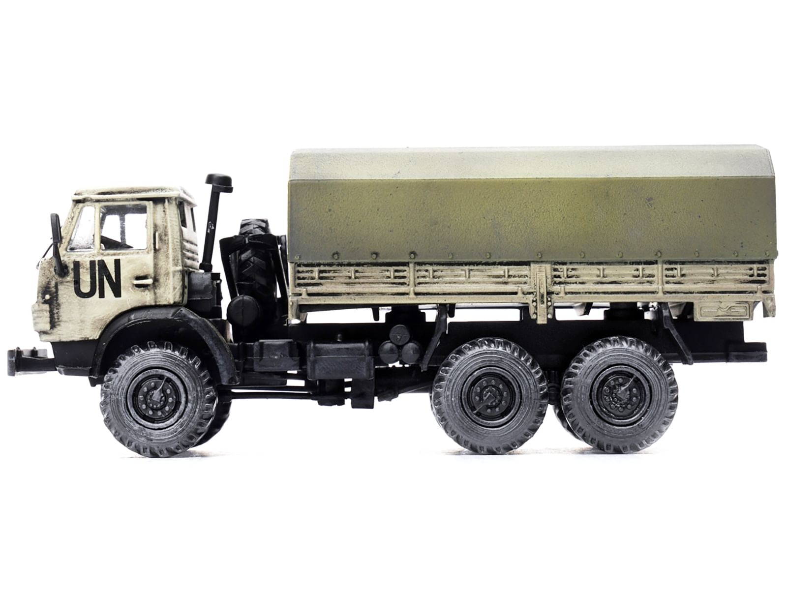 Kamaz 4310 transport truck beige (weathered) "united nations" 1/72 diecast model by legion
