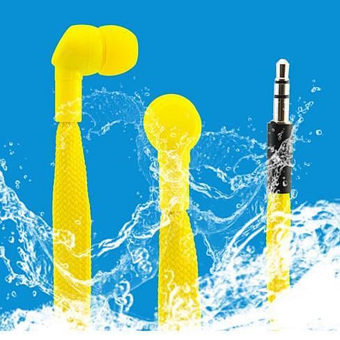 Color: blue - shoe lace water proof earphones