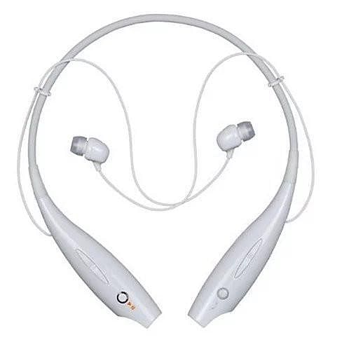 Color: white - bluetooth magnetic headphones with phone answer function