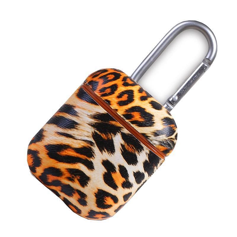 Color: brown - habitat air pod protective cover case in leopard print