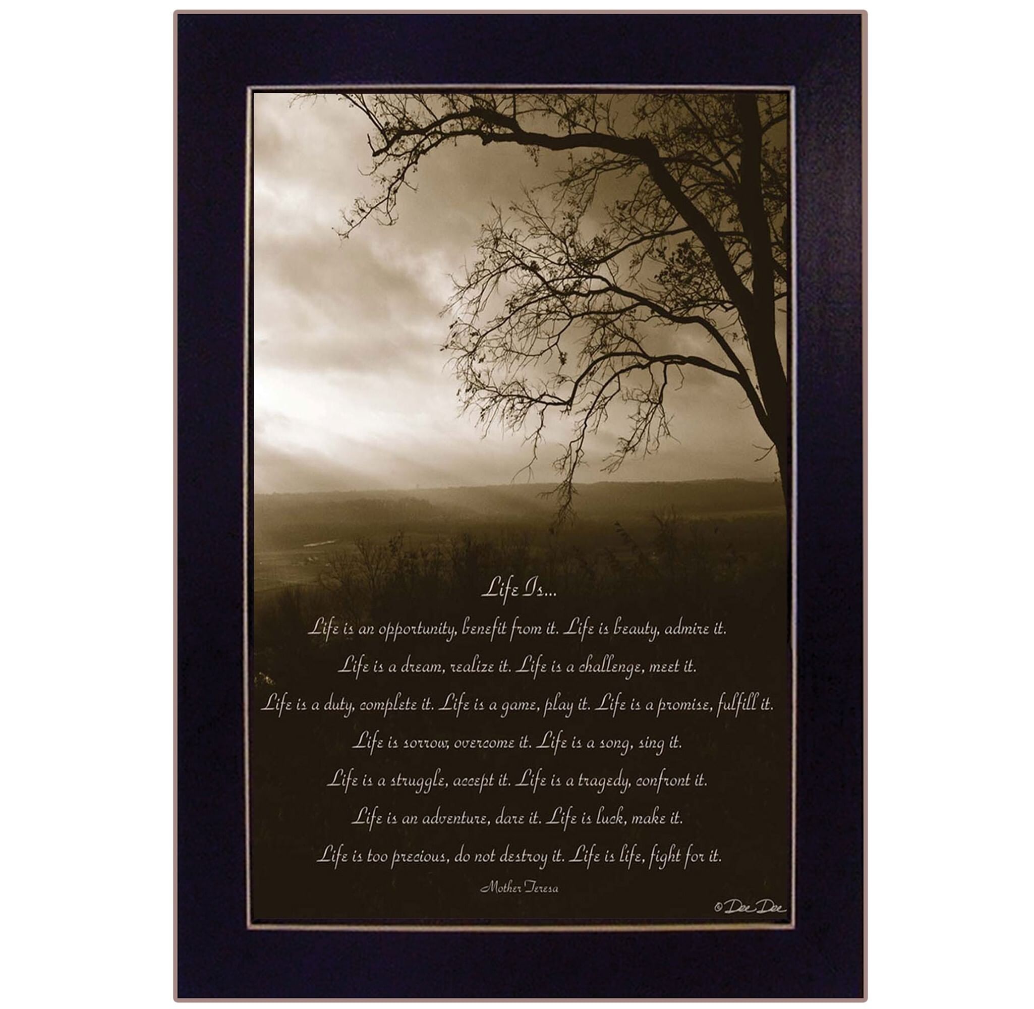 Life is 9 black framed print wall art