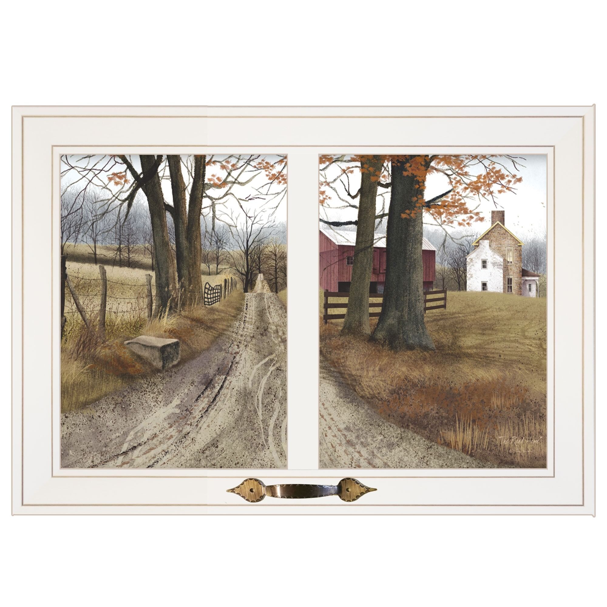 The road home 6 white framed print wall art