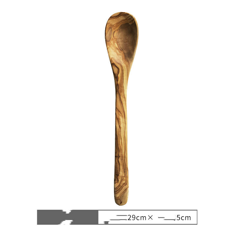 Color: cooking spoon - handmade solid wood kitchen porridge spoon