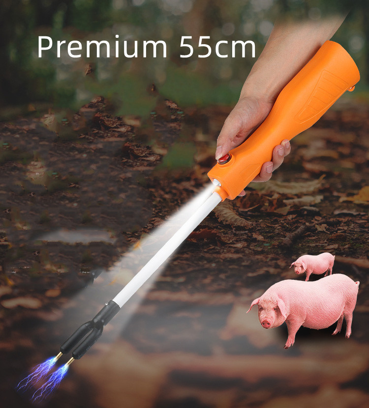 Color: orange, size: 55cm-220v us, electrical outlet:  - premium handheld electric cattle prodder