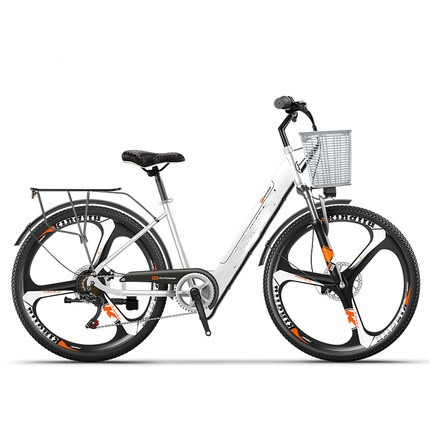 Color: white one piece wheel, style: 10ah-au, electrical outlet:  - 26inch lithium ion electric bicycle with long range