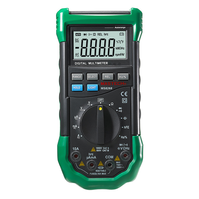 Automatic range multimeter with full protection