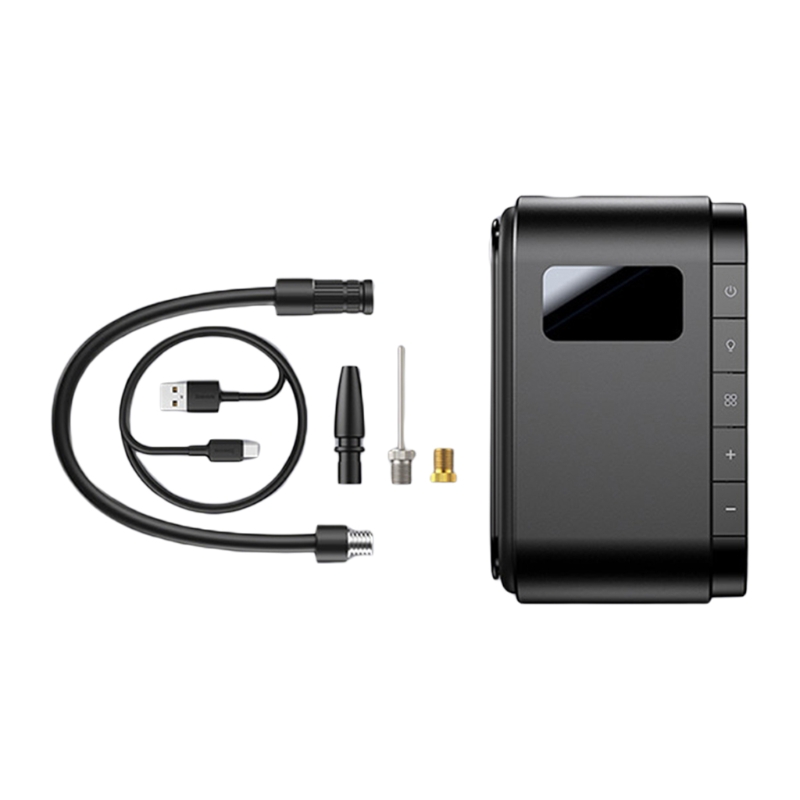 Multifunctional digital display tire air pump for vehicle